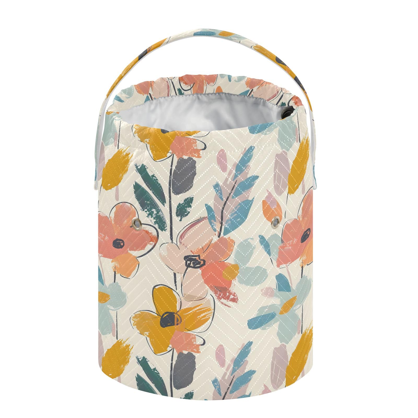 Yarn Storage Bag Small Crochet Bag Knitting Bag Organizer Graffiti Pastel Flowers Yarn Bags for Crocheting Basket