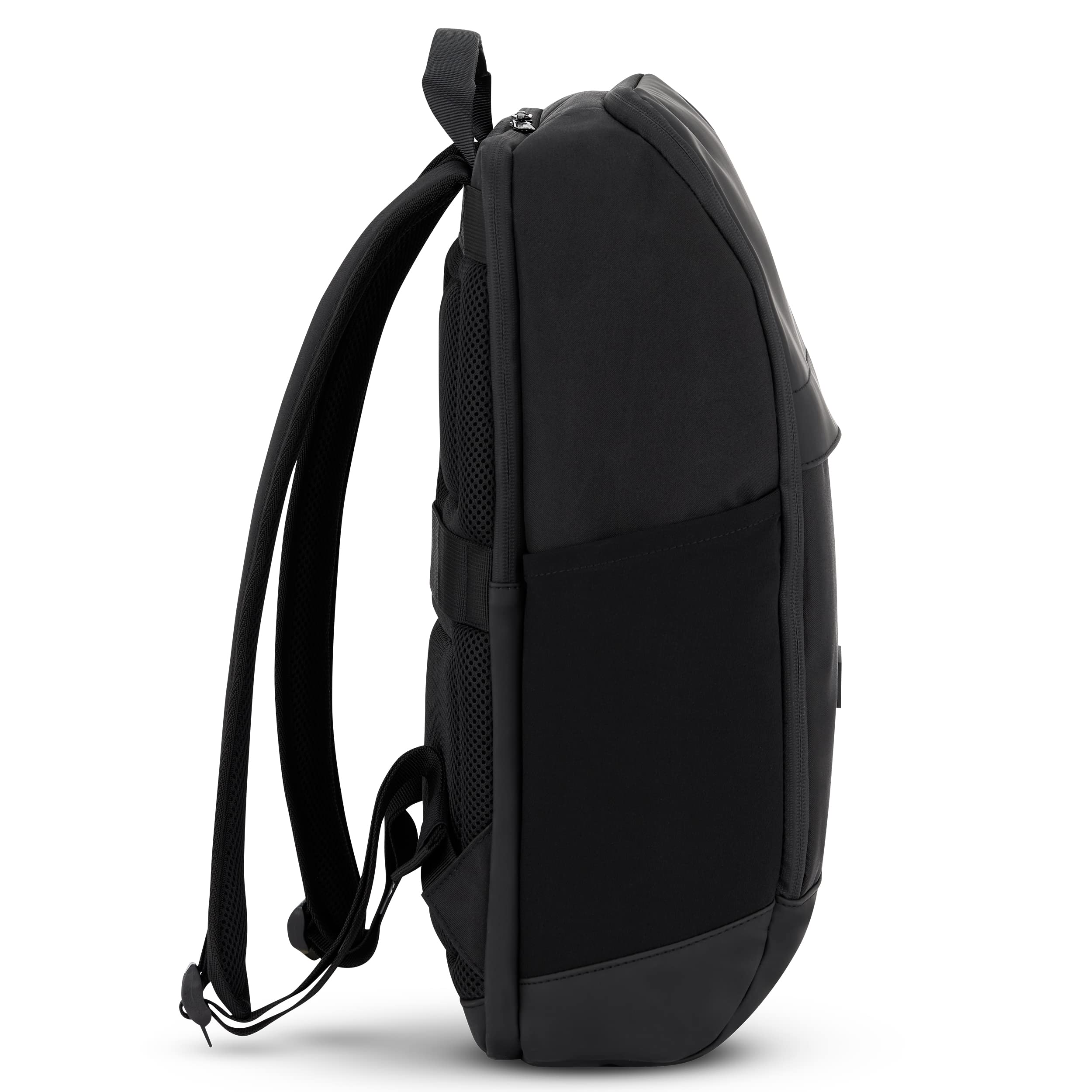 LARKSON Zaino per PC Donna e Uomo Nero - Niklas - Borsa per Computer portatile per Viaggi Lavoro e Scuola - Zainetto Antifurto - Leggero e Impermeabile
