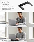 Spigen Slim Fold Laptop Stand Foldable Portable Ergonomic Angle Lift Anti-Slip Compatible with MacBook Neo, MacBook Air, MacBook Pro 11"-16" and More - Black (LD201-S1)