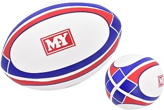 KandyToys M.Y - Pelota de rugby (tamaño 5), color blanco y azul