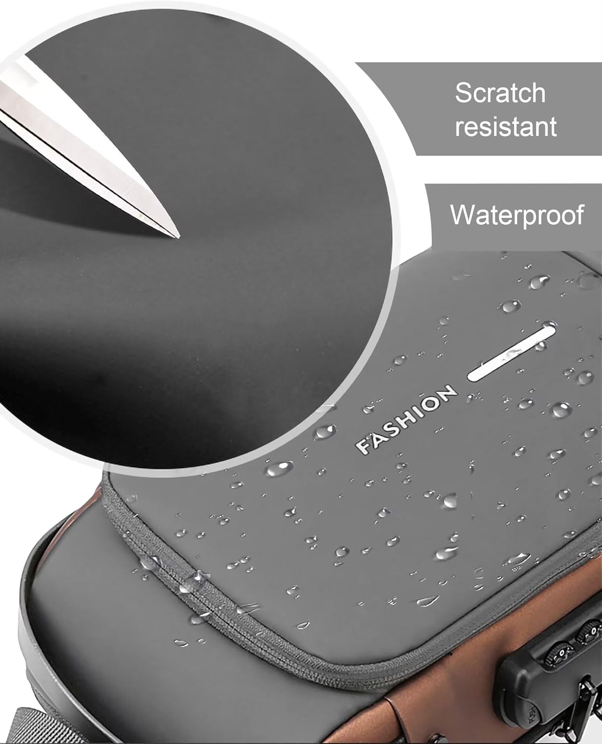 Sling Bag for Men Women, Anti-theft Crossbody Bags with USB Charging Port Waterproof Crossbody Sling Backpack Shoulder Bag for Hiking Cycling Running Travel - Image 4