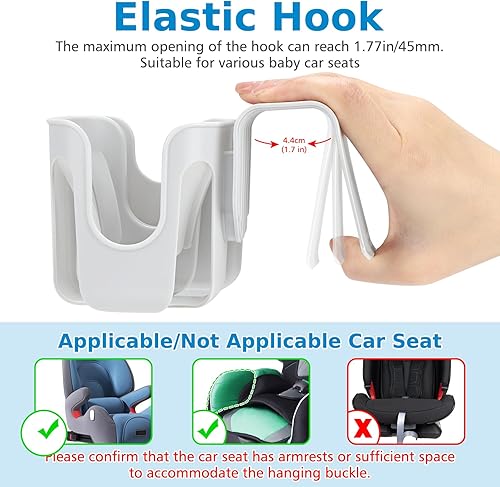 Miniatura 5 de Accmor Portavasos para niños para asientos de automóvil convertibles, soporte universal para vasos para niños, compatible con la mayoría de modelos