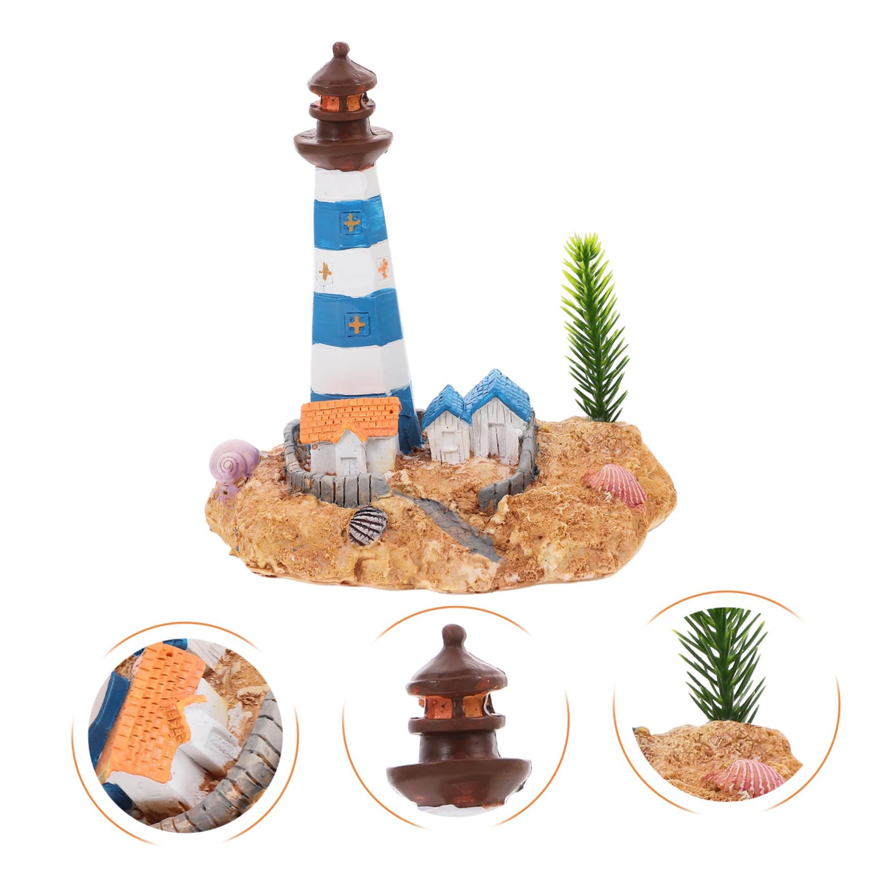 Ciieeo 2 Pezzi Acquario Ornamenti Micro Bonsai Ornamento Acquario Nascondere Decorazioni Acquario Ornamento Castello Acquario Di Pesci Decorazione Decorazioni Acquario Grotta Patio Faro