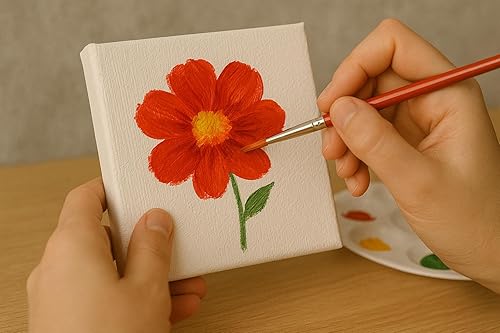 Miniatura 7 de LWR Crafts, lienzo extendido pequeño, 3 x 3 pulgadas, paquete de 12 unidades