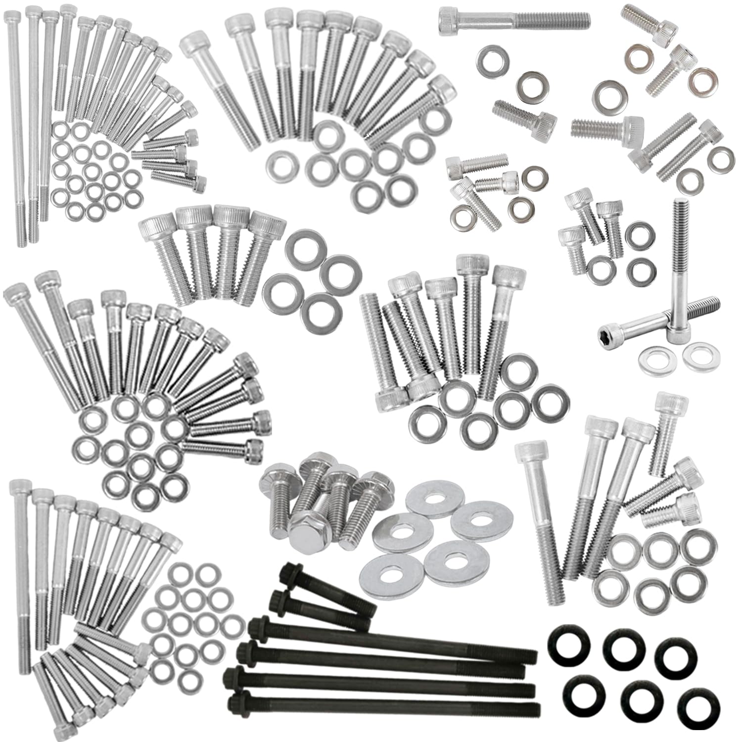 BIGLKNM Cylinder Head Studs Kit & Screws Bolts Nuts and Washers Compatible with 2001-2005 Raptor 660R YFM660R, 304 Stainless Steel Hardware Assortment