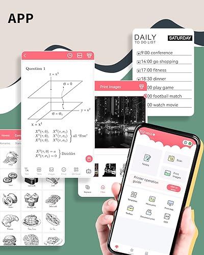 Miniatura 6 de Phomemo Impresora térmica portátil M04AS con estuche de transporte duro verde