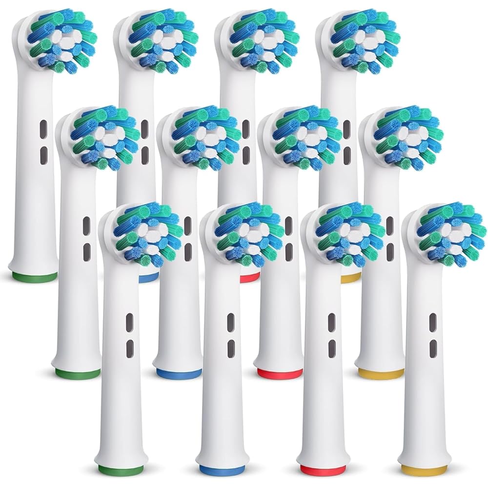 Replacement Toothbrush Heads Compatible with Oral B Braun 12 Pcs Professional Electric Toothbrush Heads Brush Heads Replacement for Heads Refill Pro 500/1000/1500/3000/3757/5000/7000/7500/8000