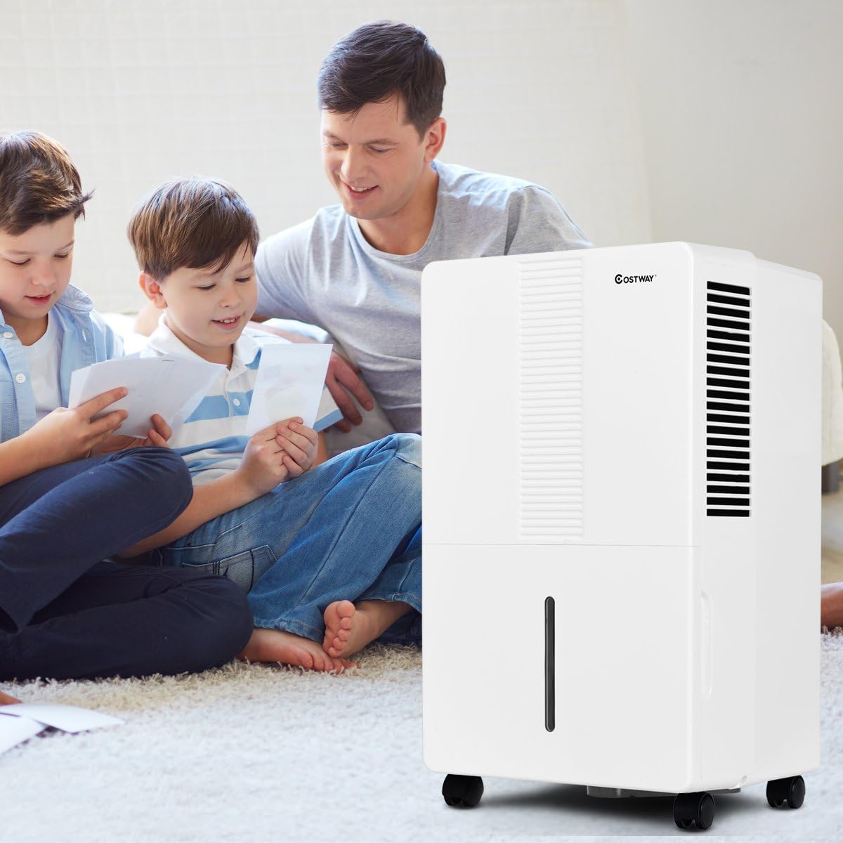 4500 Sq. Ft Portable Dehumidifier, New 50 Pint-2019 DOE ( Previous 70 Pint), Ultra Quiet Operation Efficiently Prevent Mold and Mildew, Multiple Modes for Medium to Large Rooms and Basement, White