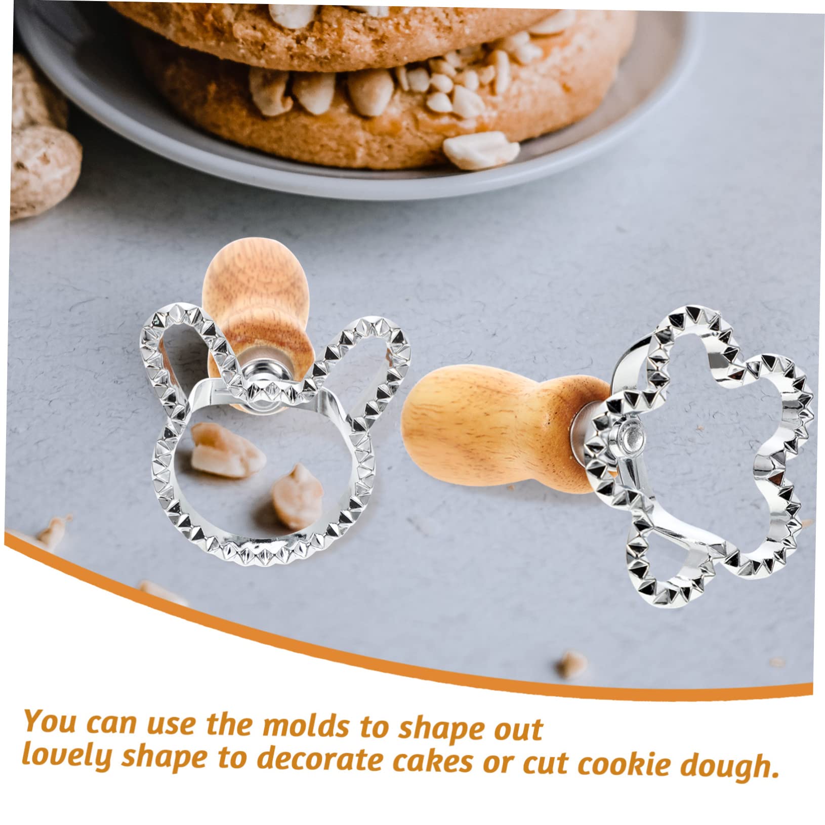 Ciieeo 3 Sätze Keksform Plätzchen-weihnachtsschneider Runde Ausstecher Zinn Brötchen Ostergebäck Plätzchen Form Praktischer Knödeldrücker Professionelle Knödelhautpresse Holz 4 Stück * 3