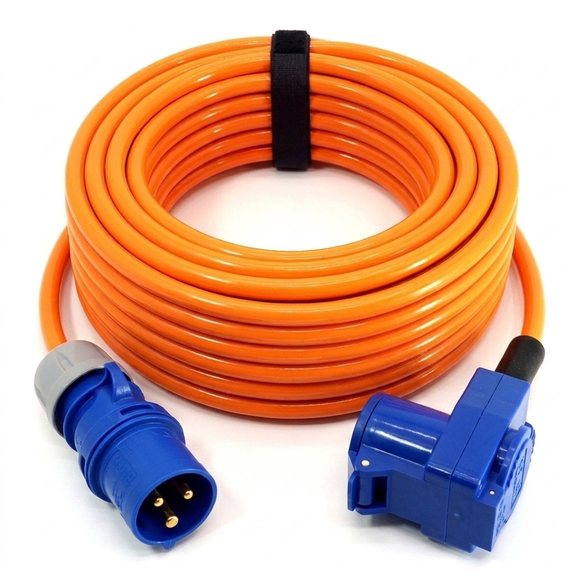 CEE-Camping-Verlängerungskabel 3x2,5mm² 16A 230V PUR orange 20m Camping-Line