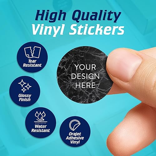 Vista 1095 de DayStar Custom Signs & Design - 100 adhesivos de vinilo personalizables, con texto, imagen, diseño y logotipo; adhesivos para logotipo de embalaje