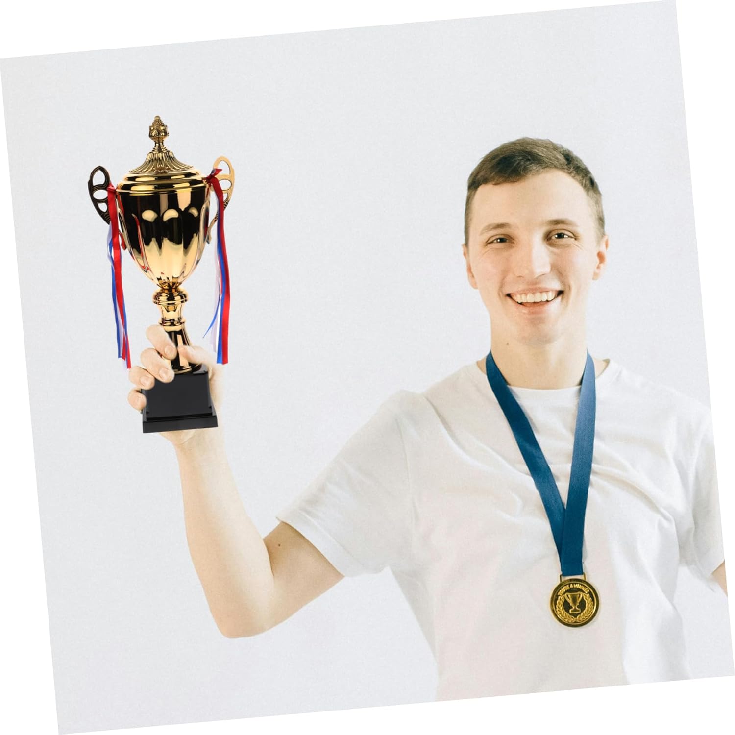 Sports Competition Trophy Large Metal Trophy Cup for School Tournament Honor Award