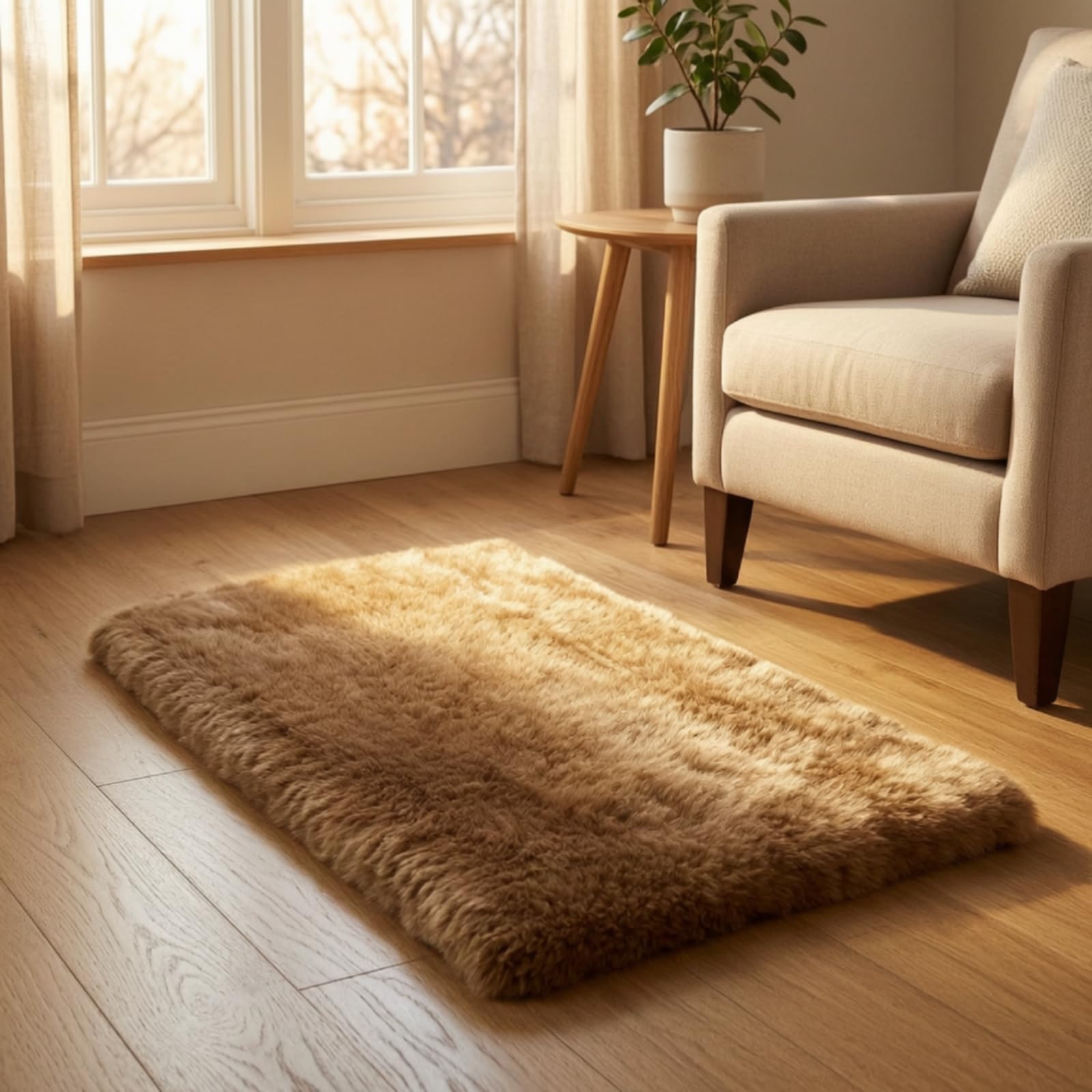 Weich selbsterwärmende Haustiermatte, Khaki, XL 72 115cm