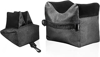 Frelaxy Shooting Rest Bags Unfilled Shooting Bench Rest Front & Rear Support SandBag Stand Holders for Outdoor, Range, Shooting, and Hunting - Unfilled