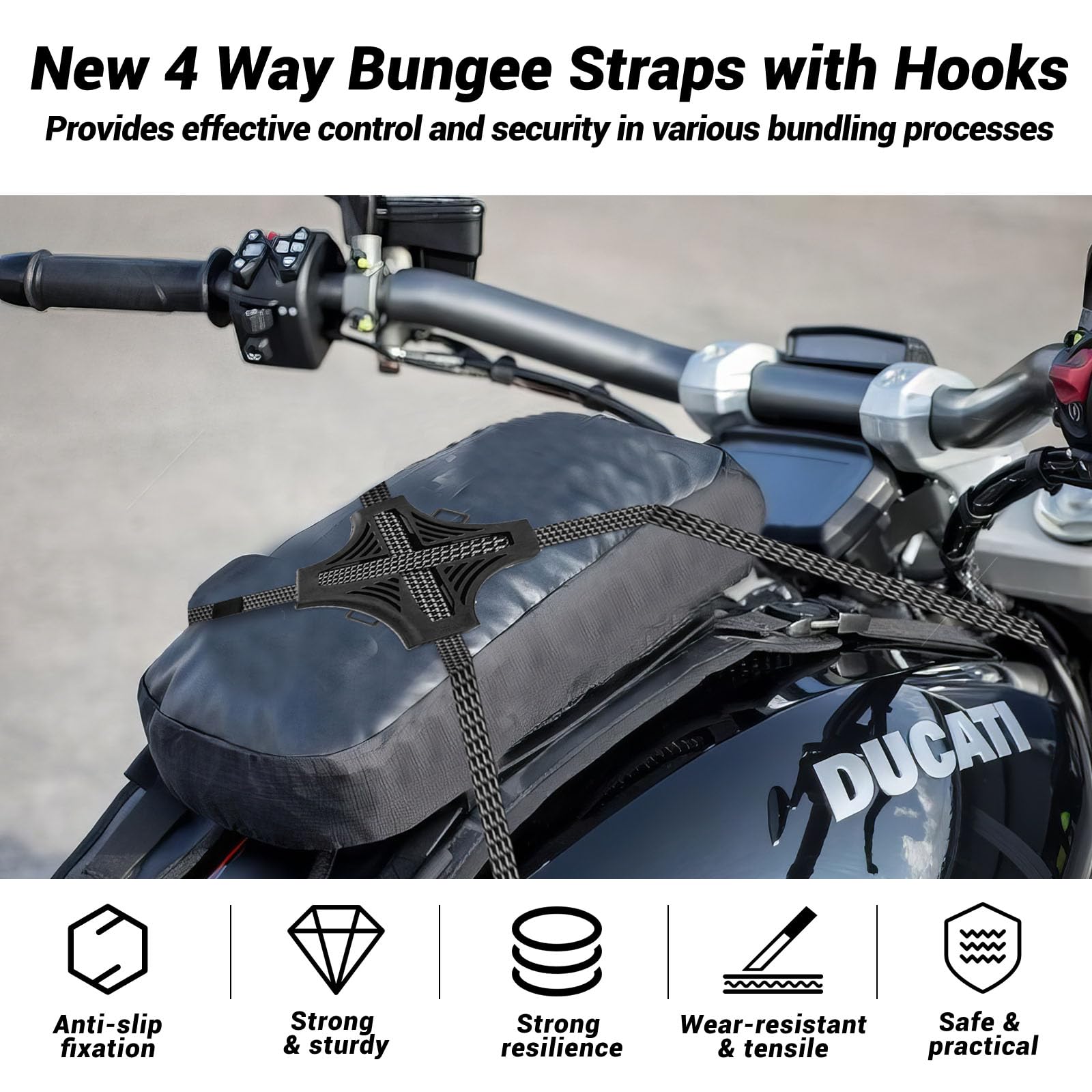 20 Stück Bungee-Seile Mit Doppel-J-Haken – Elastische Gurte, 91,4 Cm, Schwarz, Für Camping, Zelt, Transport & Heimwerken