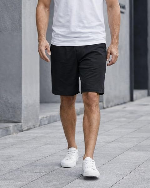 Pantaloncini sportivi da uomo, casual, con tasche - 2