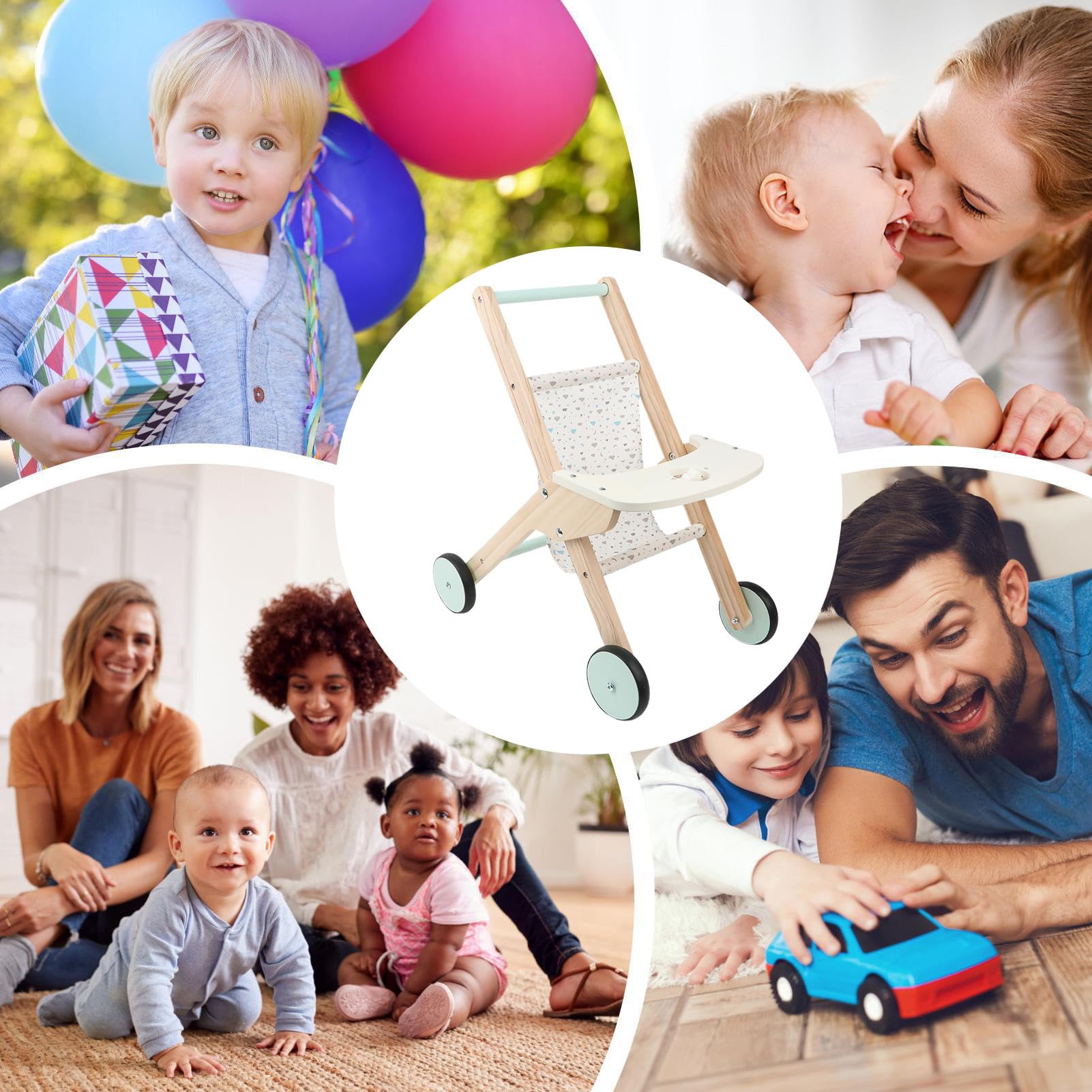 Girello Neonato Primi passi motricità in piedi giocattoli didattici di | Girello in Legno per Neonato Finti Primi Passi Educativo Per Maschi E Femmine, Interno/Esterno, , Compleanno E Festa