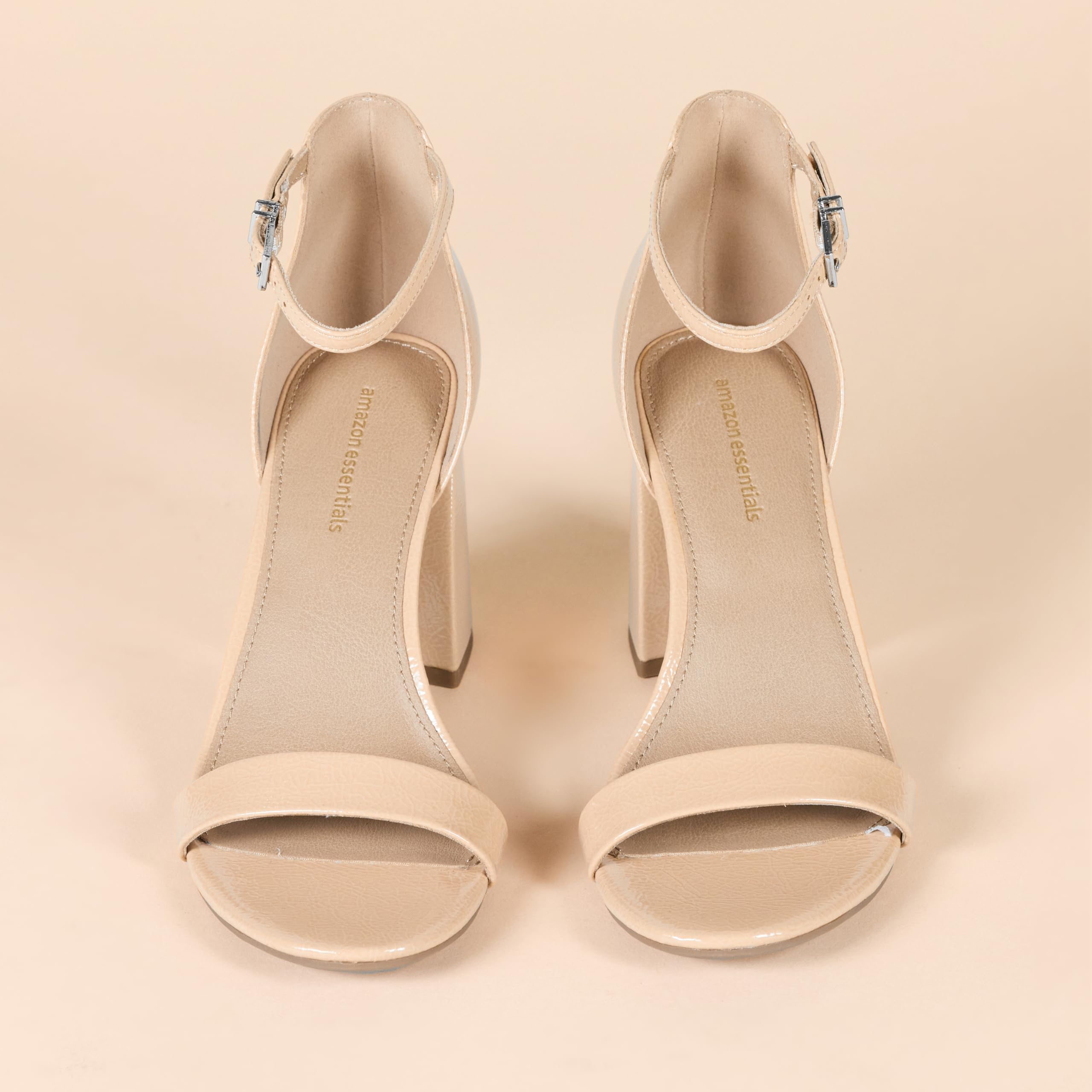 Amazon Essentials Women's Ankle Strap Block Heel Nola Sandals