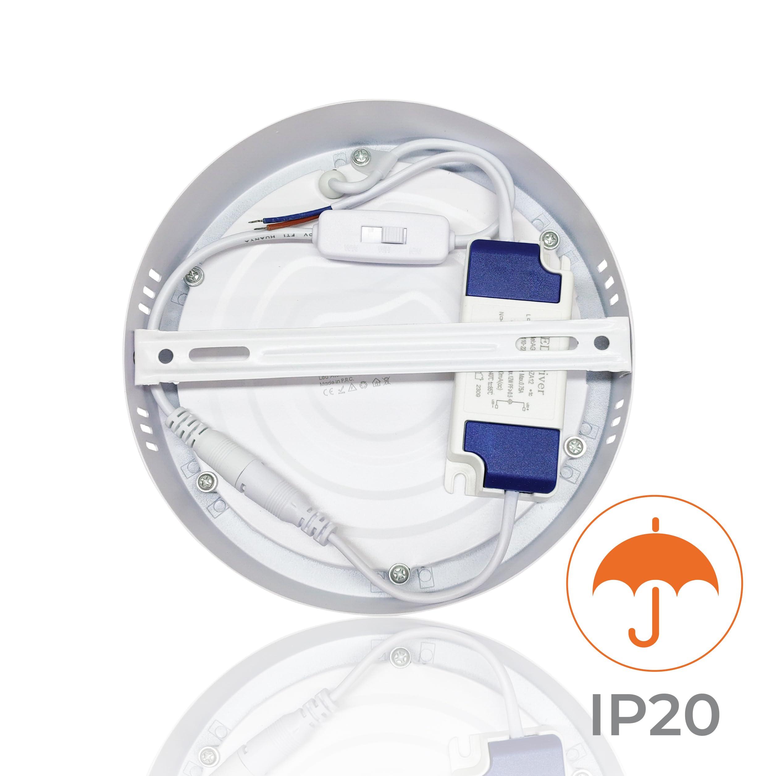 LED ATOMANT 10x Plafon LED Superficie 170mm 12W CCT 3000-6500K 1100lm | Con Selector de color CCT, Driver incluido