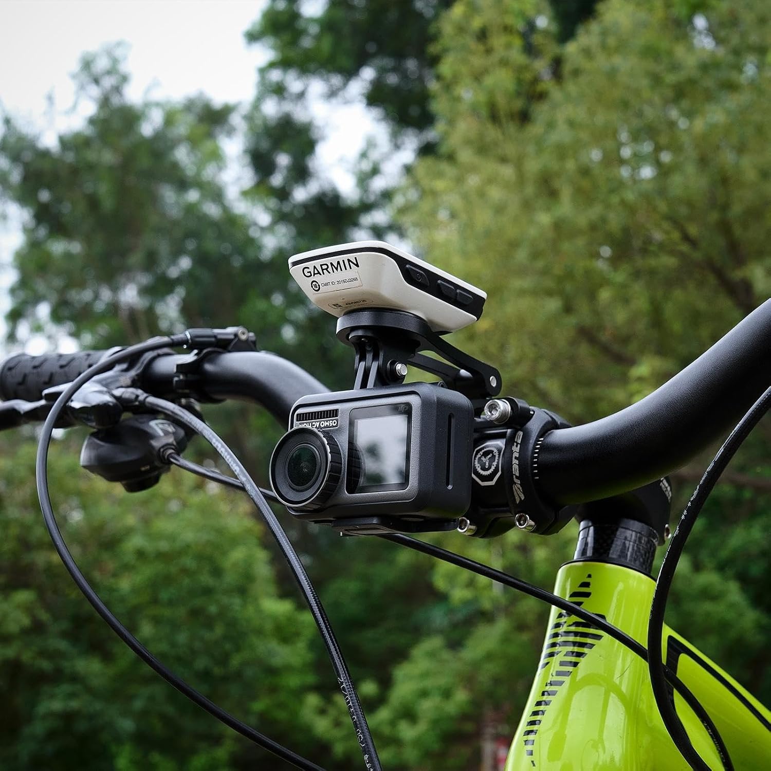 corki Cycles Adjustable Angle Out Front Stem Mounted Cycle Computer Bike Mount Compatible with Garmin Wahoo Bryton Cateye