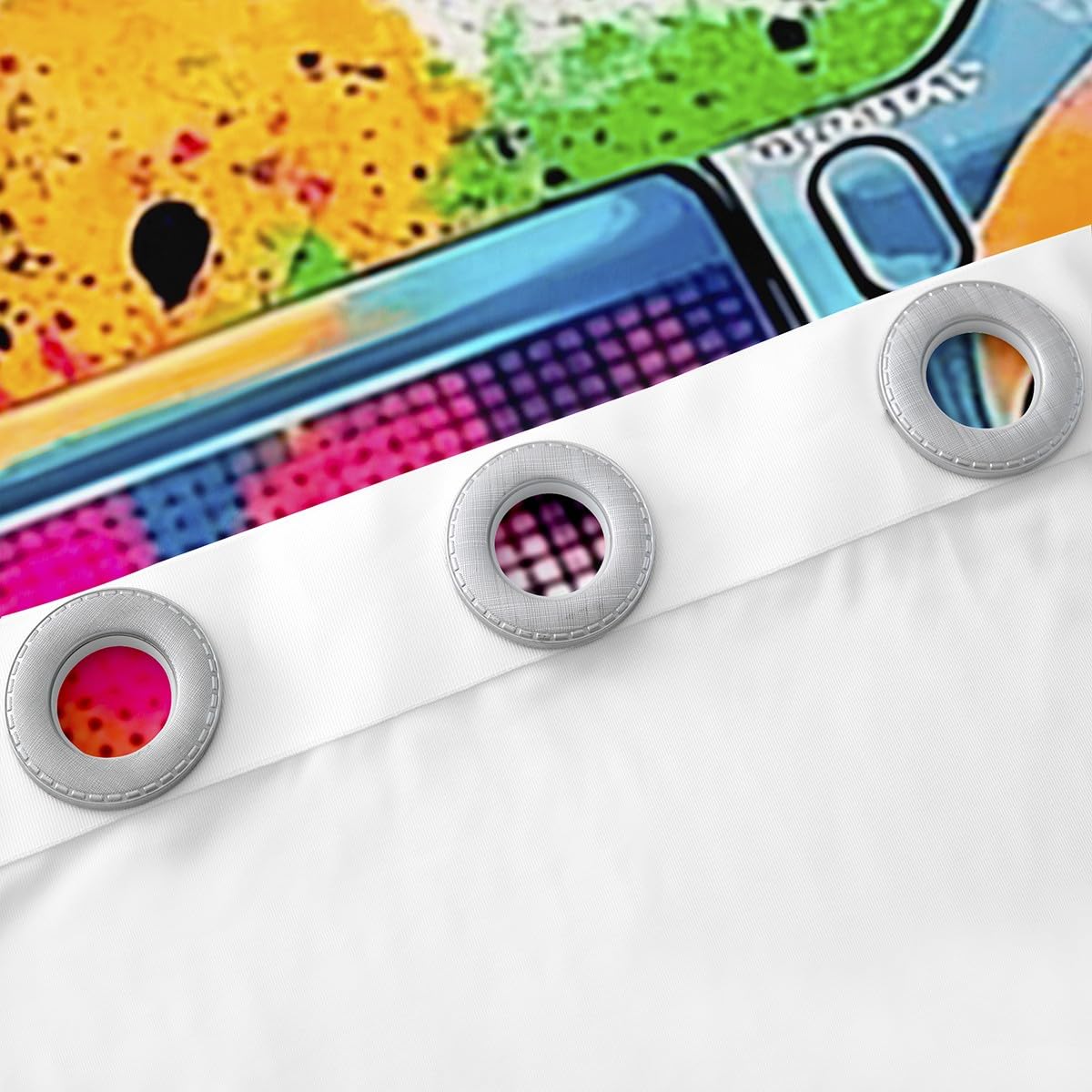 Loussiesd Tende oscuranti con controller di gioco per ragazzi e ragazze, 167,6 x 182,8 cm, per camera da letto, soggiorno, regali di gioco per bambini, 30% -50% tende oscuranti Gaming Grunge Art