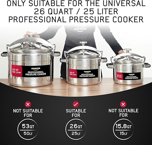 Miniatura 3 de Universal Accesorios profesionales de repuesto para olla a presión (válvula de 15.8 cuartos de galón y 26 cuartos de galón)