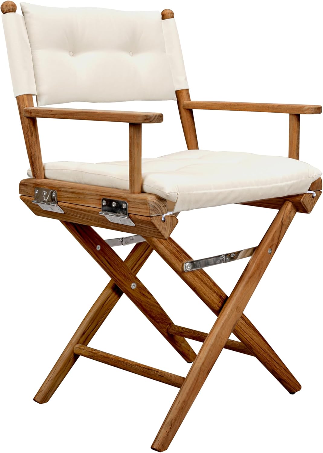 Whitecap 61043 Teak Director's Chair W/Cream Cushion 18"