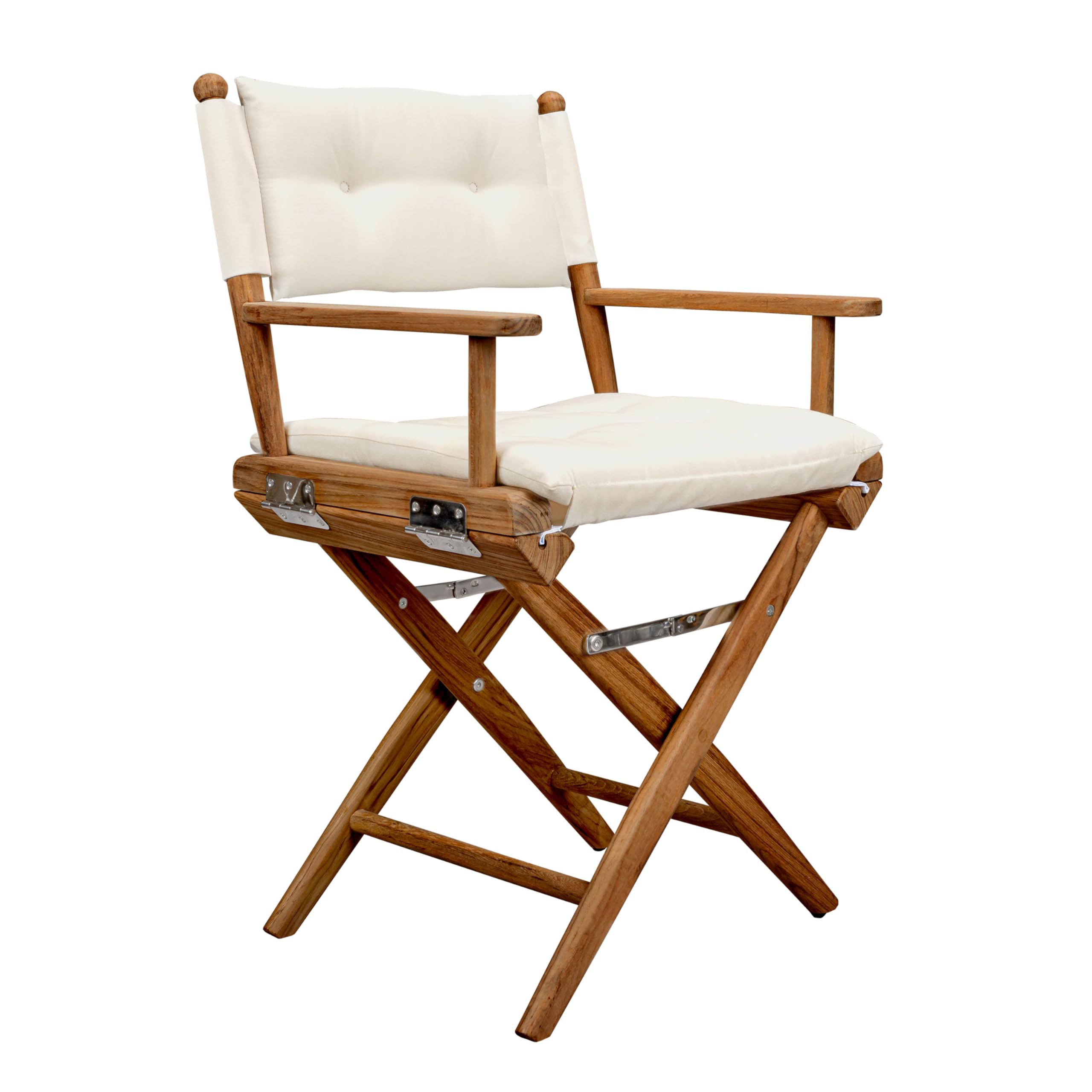 Whitecap 61043 Teak Director's Chair W/Cream Cushion 18