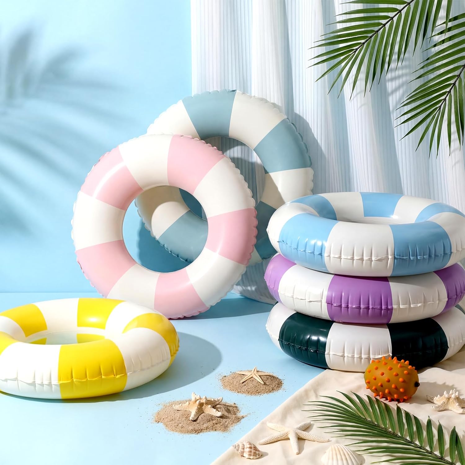 Junkin Inflatable Pool Floats Tube 33.64 Inch Swimming Ring for Adults Pool Beach Summer Outdoor Bachelorette Party Supply