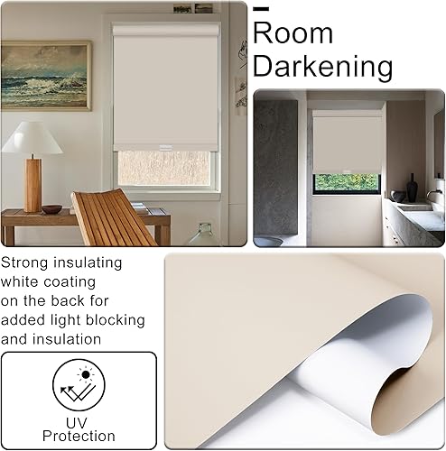 Miniatura 3 de Persianas enrollables opacas sin cordones con cenefa de cassette con aislamiento térmico y protección UV, persianas para ventana en casa, oficina,