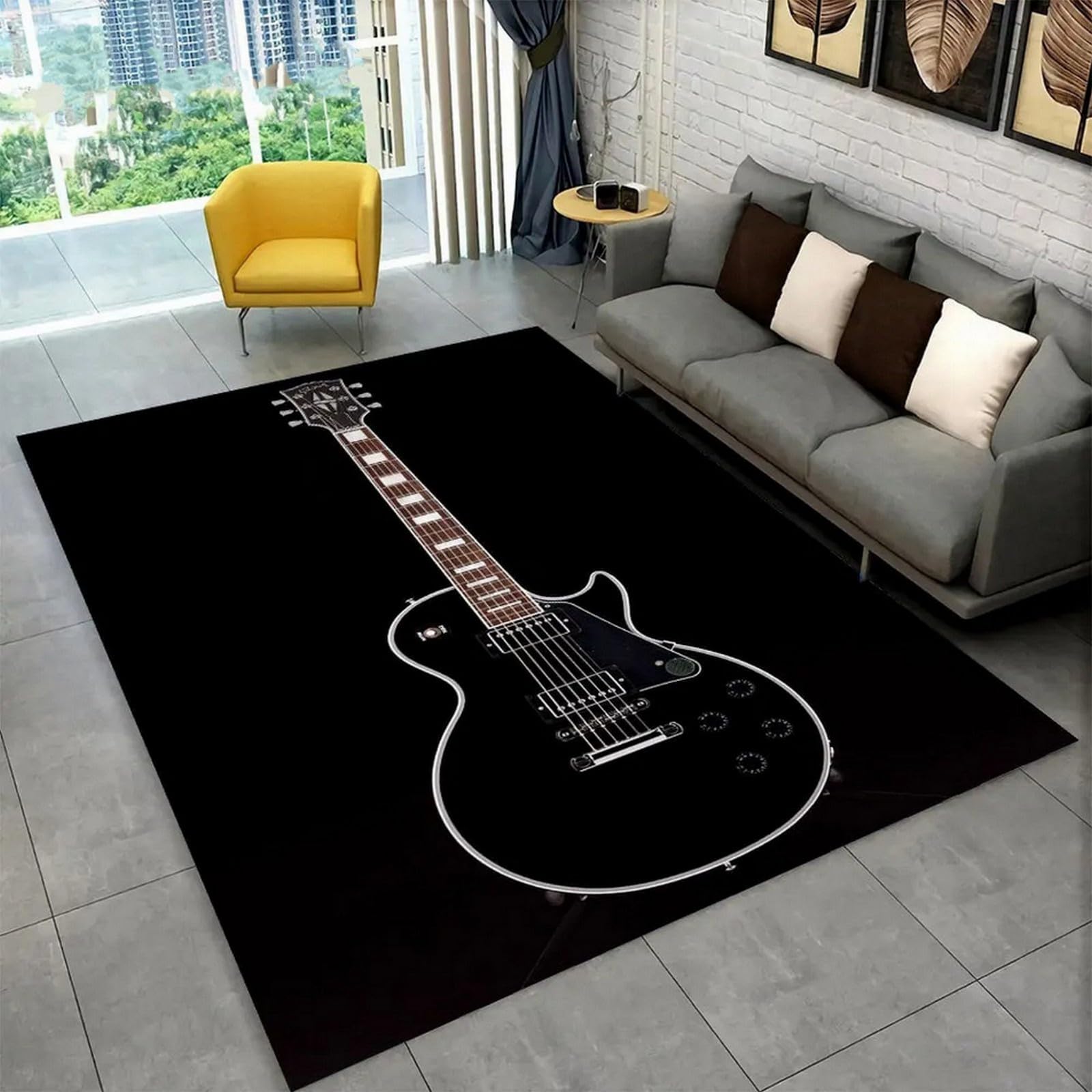 Tapis antidérapant guitare 3D pour éviter les glissades dans le couloir