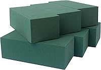 FLOFARE Pack of 6 Dry & Wet Floral Foam Blocks 7.8x3.5x2.4in for Fresh/Silk Flowers, Weddings, DIY Arrangements