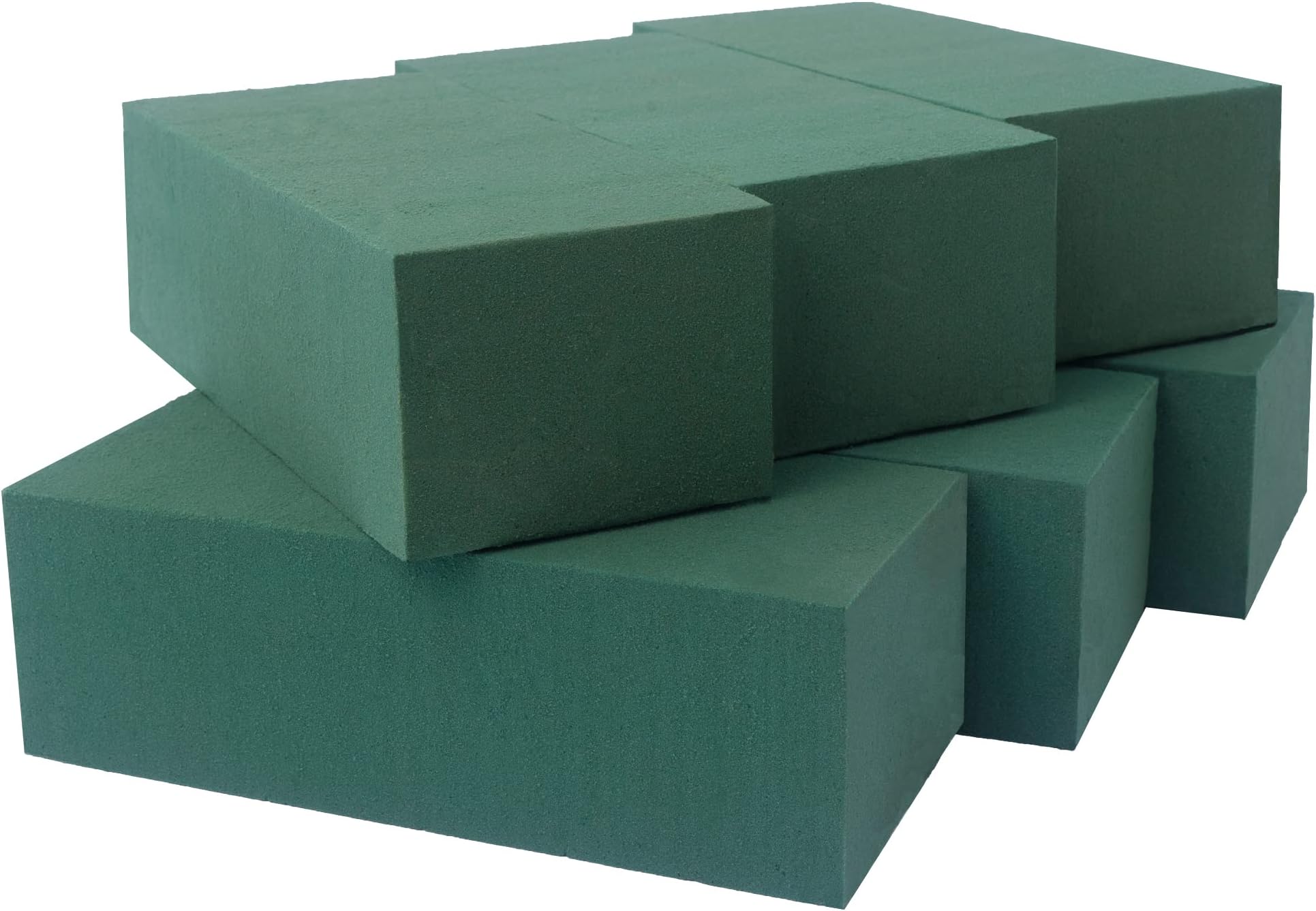 FLOFARE Pack of 6 Floral Foam Blocks for Fresh and Artificial Flowers, Each (7.8โ L x 3.5โ W x 2.4โ H), Dry and Wet Floral Foam Blocks for Wedding, Birthdays, Home, Office, and Garden Decorations