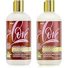Moisture Crush Shampoo & Conditioner with Coconut Milk & Aloe Vera for Deep Hydration, Smoothness, Shine - Paraben, Mineral Oil, Petrolatum, Sulfates-Free 12 fl oz