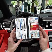 Vista 5 de TOURSUIT Soporte para Registro de Coche y Tarjeta de Seguro, Organizador de Compartimento para Documentos de Licencia en Guantera, Accesorios