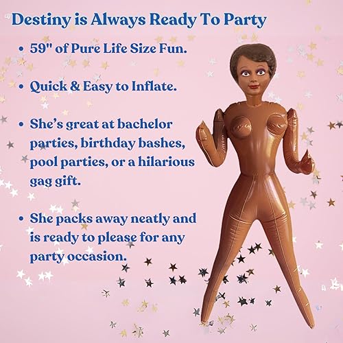 Miniatura 12 de merrimix Muñeca inflable de 59 pulgadas, regalos de broma para hombres y mujeres, despedidas de soltero, despedidas de soltero, regalos