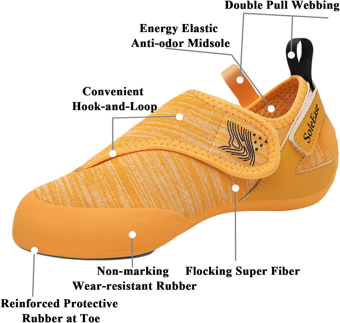 Climbing Shoes for Men & Women Slip-Resistant Lightweight Rock Bouldering Shoes with Breathable Upper