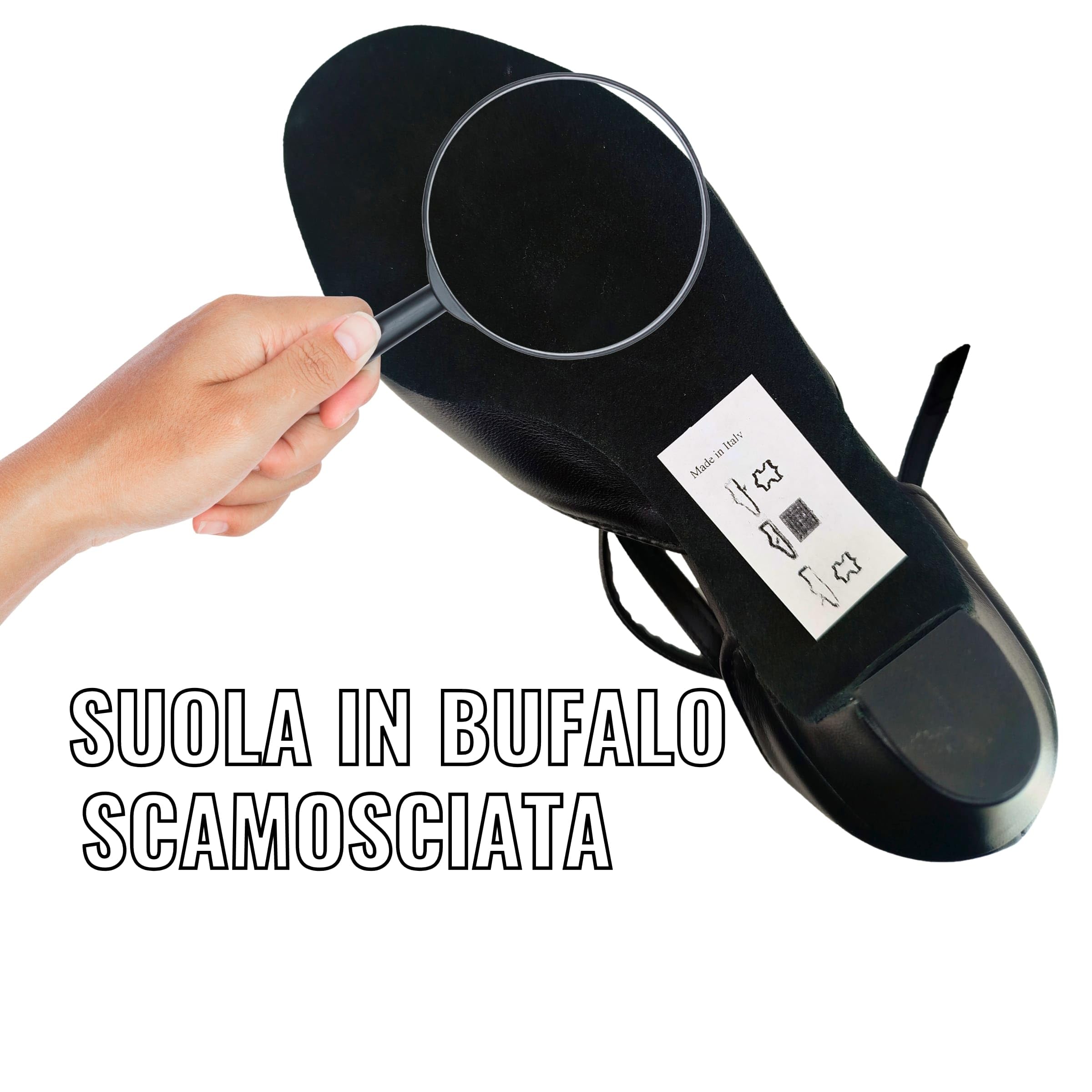 Scarpe da Ballo Donna Incrociato Cuccarini Vera Pelle Chiuse Tacco 5 Allenamento Sala Danza Liscio Studio Broadway - Made in Italy