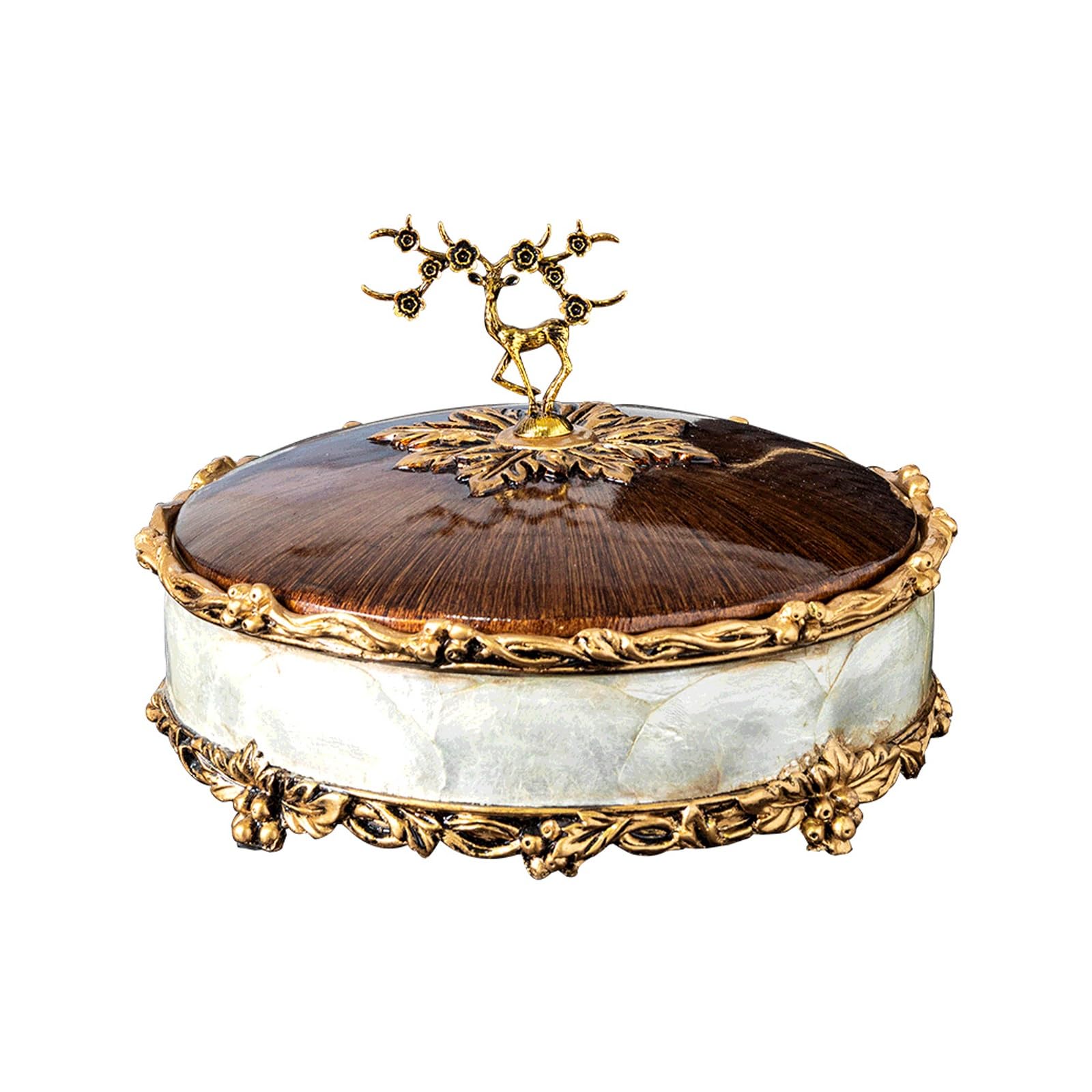 ROHCGHC snack tray， Snack Serving Tray, Nut and Candy, Creative Resin Multifunctional Party with Lid