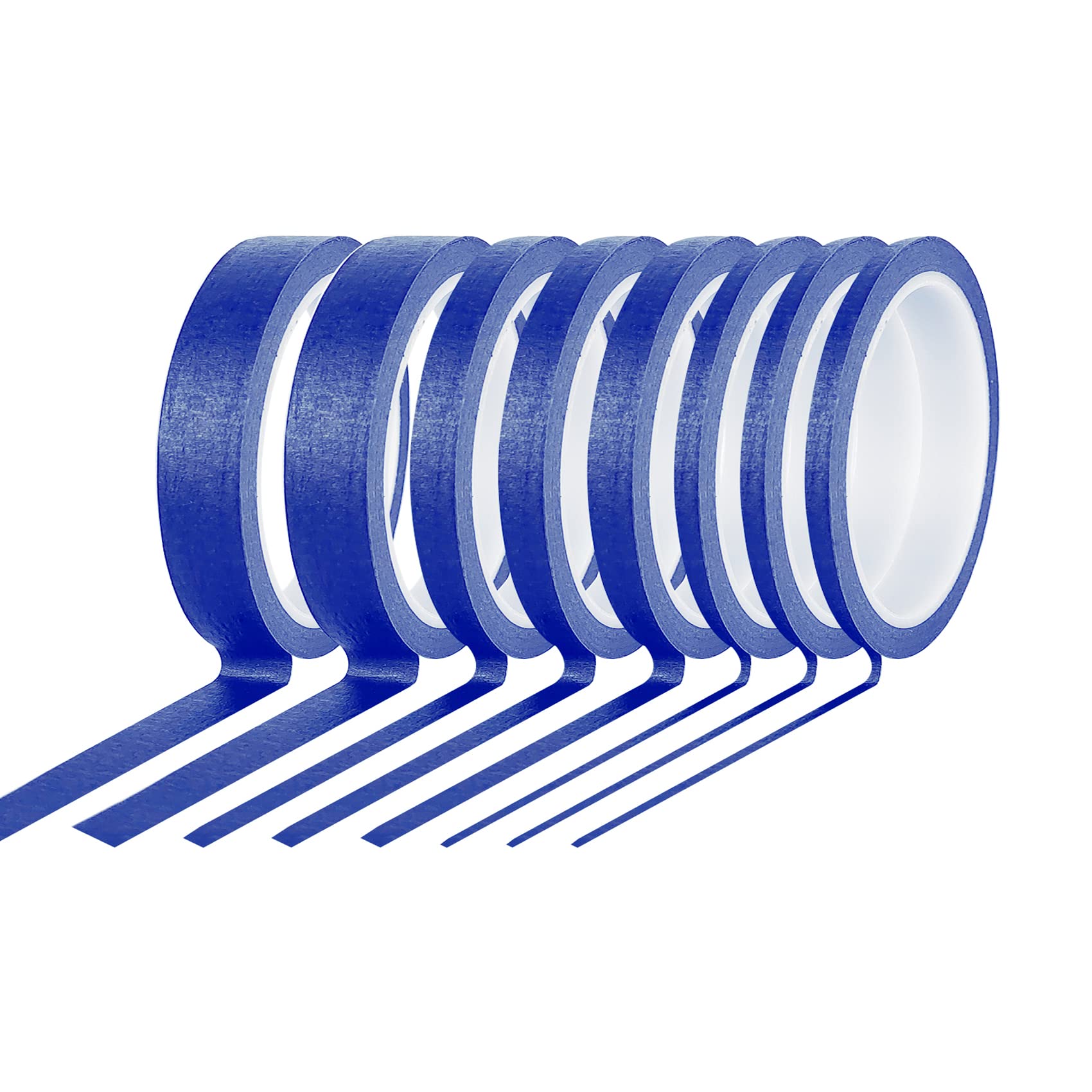 EDSRDRUS 8 Rolls Thin Painters Tape Total 176yards 1/8, 1/4, 1/2, 3/4 inch Width Masking Tape, Paint Tape, DIY Art TapeSmart Selection, 1.5" Large
