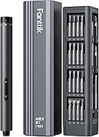 Fanttik E1 Max Precision Electric Screwdriver - 50 Magnetic Bits, 0.2Nm Torque, 200RPM for Phone Laptop Watch Drone Repairs (Grey)