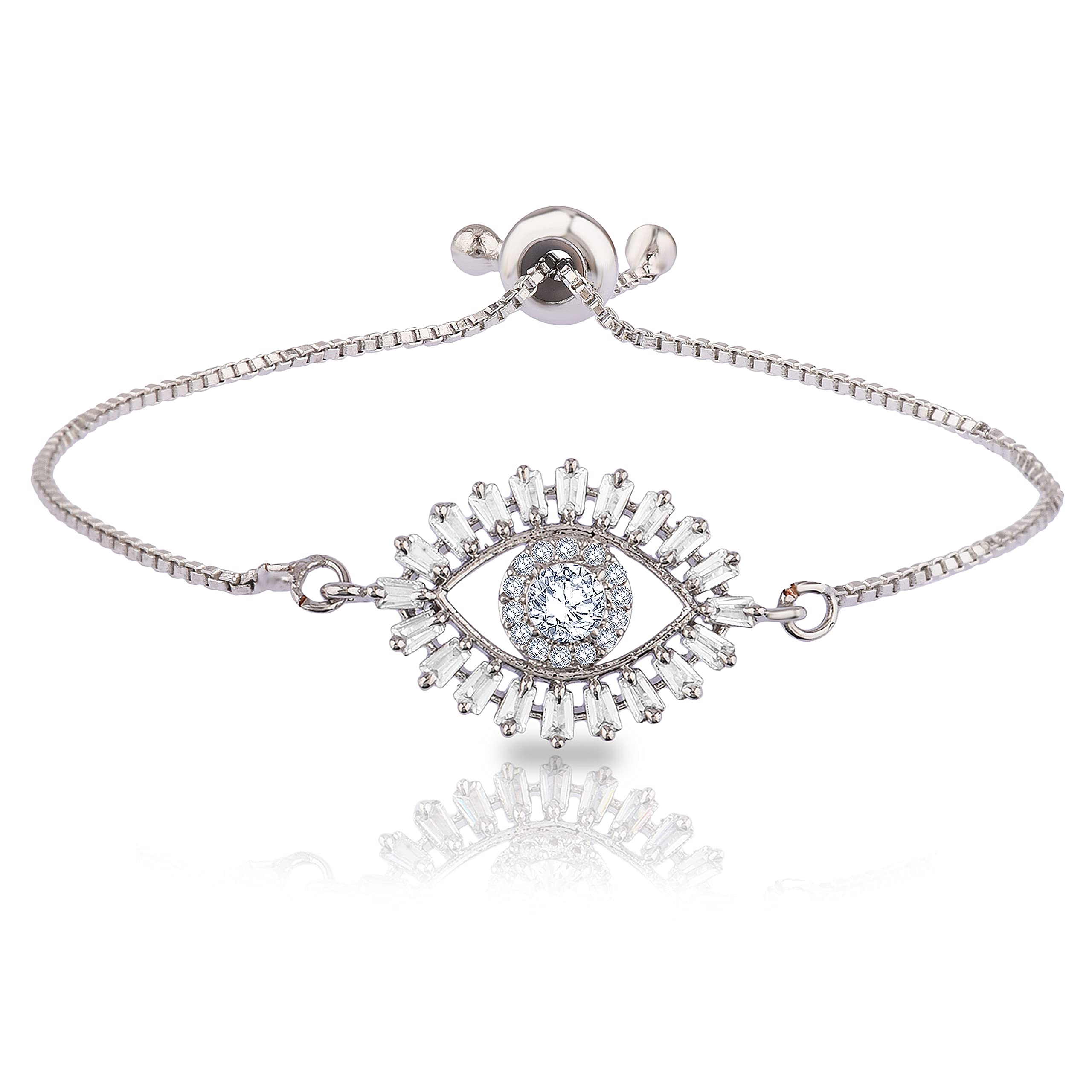 Hot And Bold Evil Eye/Nazariya Charm Accessories Hand Zircon Diamond Bracelets for Women & Girls. (B072Q4C5XX) Amazon Price History, Amazon Price Tracker