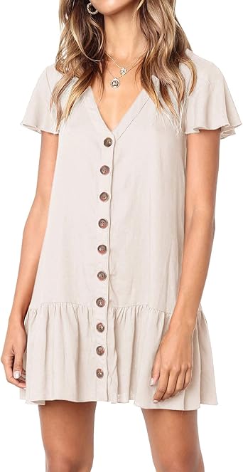 mini button down dress