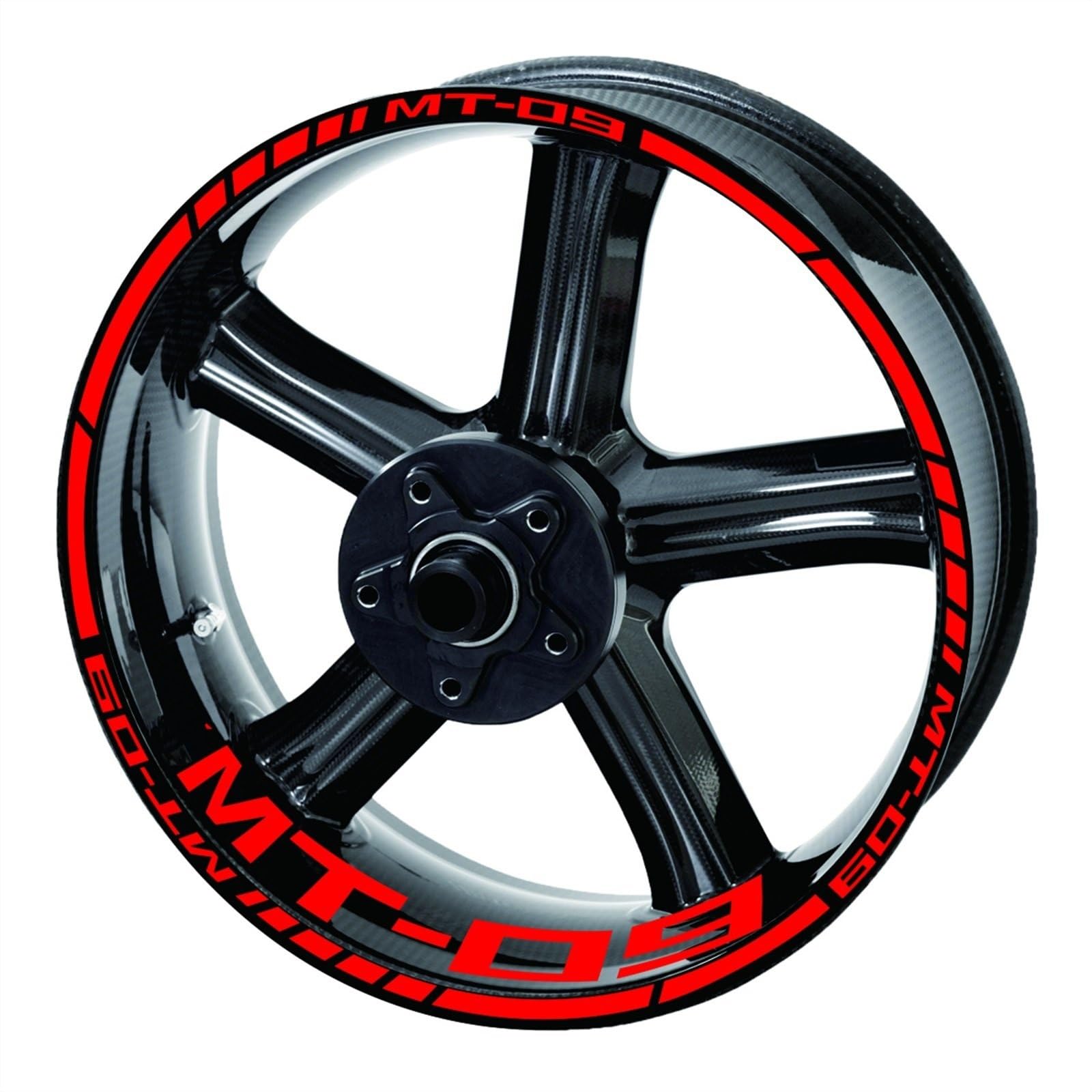 Reflective Motorcycle Mt09 Wheel Sticker Rim Decal Kit for Yamaha Mt 09 Sp 2020 2021 Decorative(Color1)