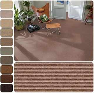 Tretford Interland Teppich Teppichboden Meterware Auslegware, Farbwelt beige, 2m breit, Variante: 646 Puder, 120x200cm