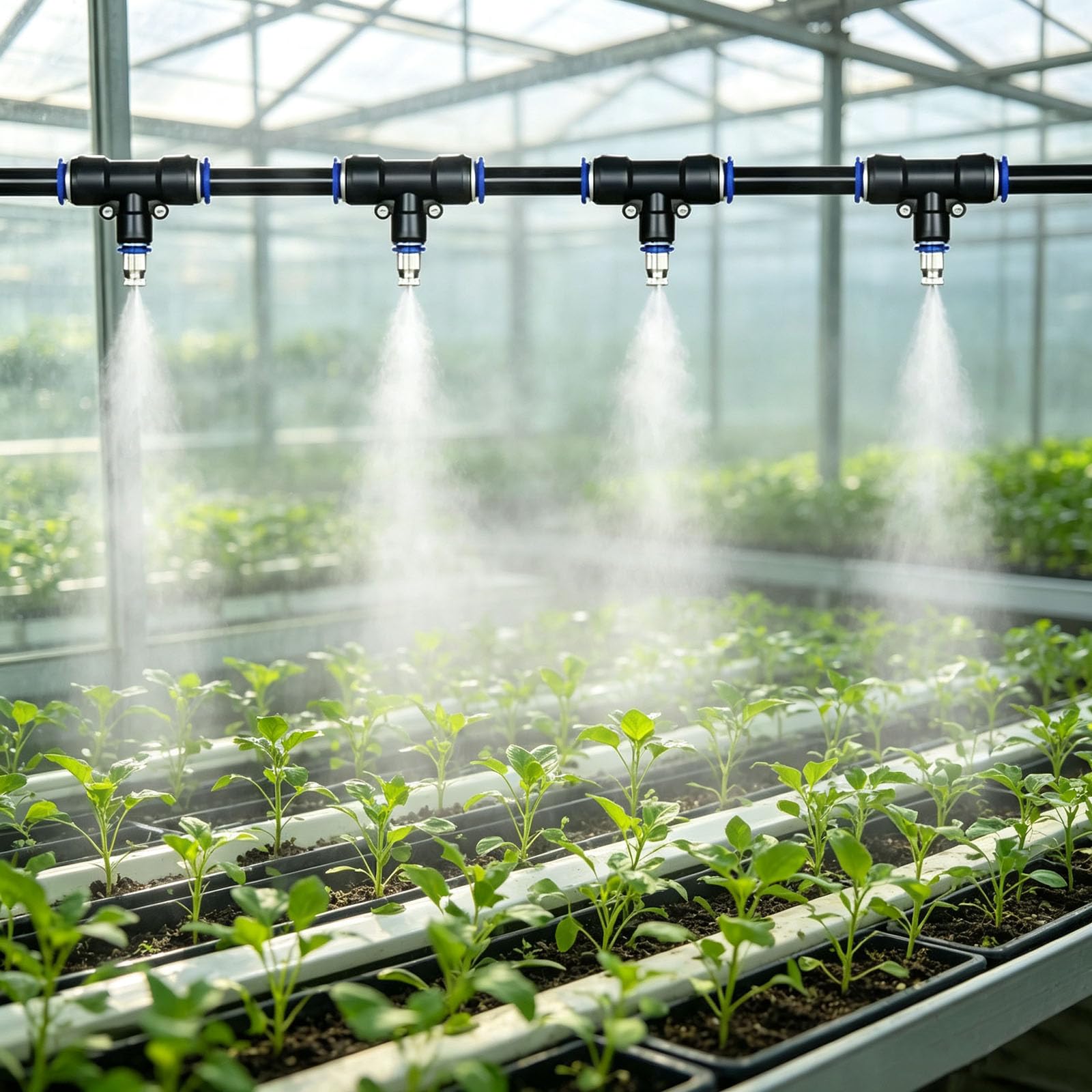 Kit De Sistema De Refrigeración por Nebulización | Equipos de Riego por Nebulización, Aspersores y Kits de Riego para Ganado, Plantas de Invernadero y Vallas de Construcción