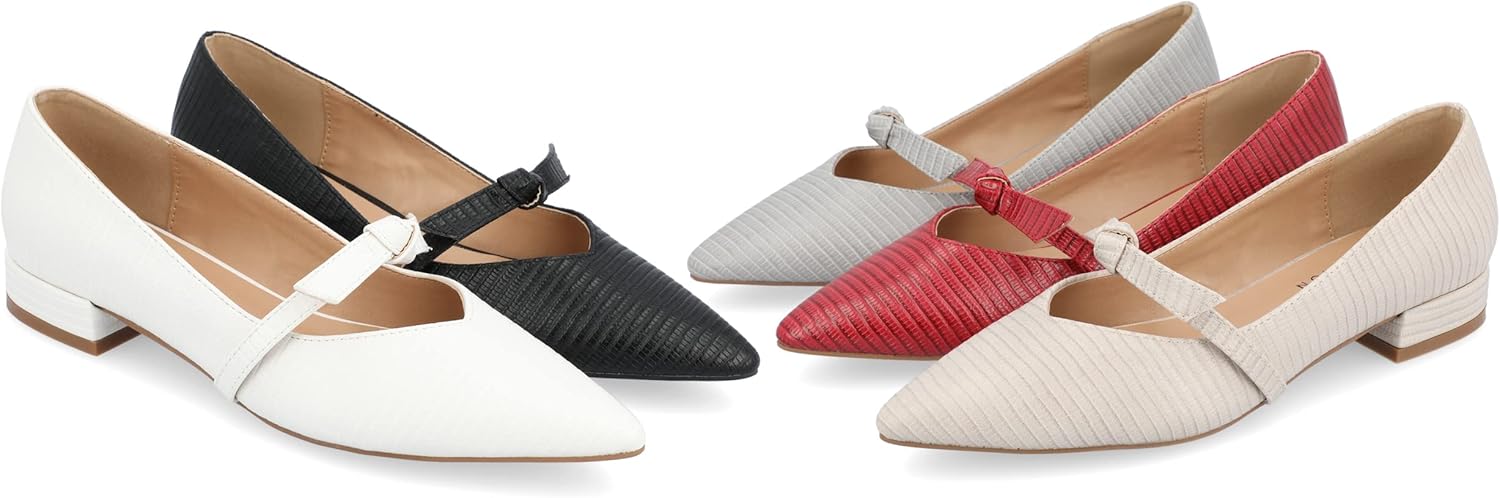 Faux Lizard Ballet Flats by Journee Collection