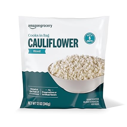 Amazon Grocery, Riced Cauliflower, 12 oz, Frozen (Previously Amazon Fresh,
