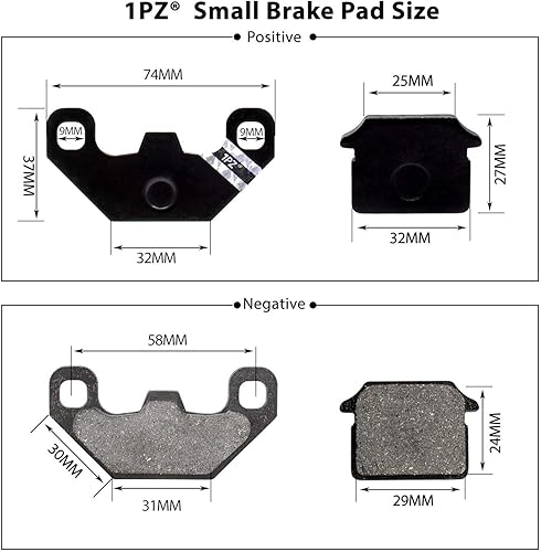 Miniatura 2 de 1PZ SSR-SD2 Pastillas de freno de repuesto para SDG SSR 50cc 70cc 110cc 125cc 140cc Thumpstar Coolster Orion Demon Stomp BSE Kayo Lifan YX Pit Dirt