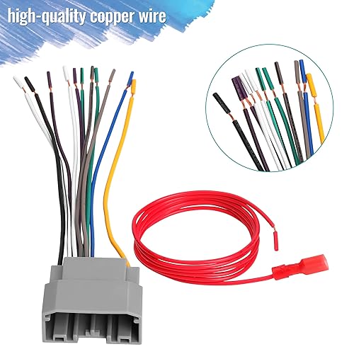 Miniatura 4 de BASIKER Car Radio Aftermarket Wiring Harness Fit for Some Dodge Jeep Chrysler Vehicles Replacement Stereo Antenna Adapter